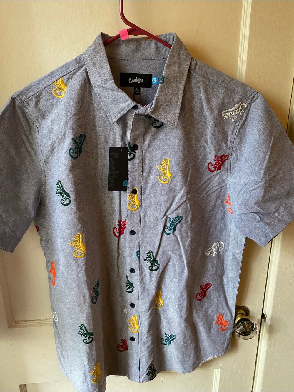 Cookies Blue Large Short-Sleeve Woven Shirt